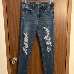 wild fable Distressed Skinny Jeans in Denim Blue